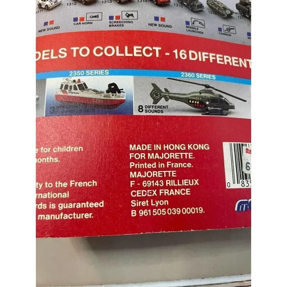 Majorette Micro Sonic Flashers Military Collection 1989 NEW Unopened Truck